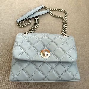 KATE SPADE Cute light blue crossbody bag with silver chain